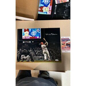 Matt Stairs Autograph Signed Phillies 2008 Home Run Dodgers 11x14 Photo JSA